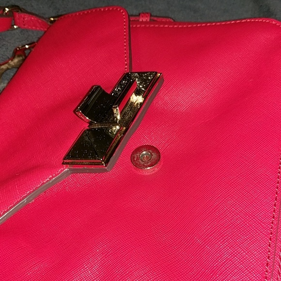 Ann Taylor Red leather messenger bag - Picture 6 of 7